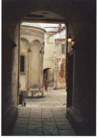 the entrance to the armenian church